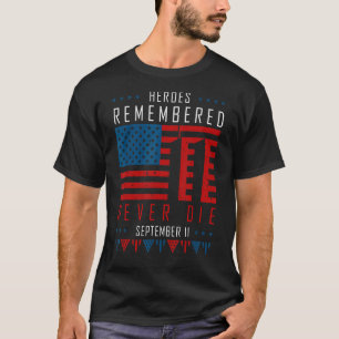 9月11日にアメリカ人が死ぬことを思い出した英雄 Tシャツ