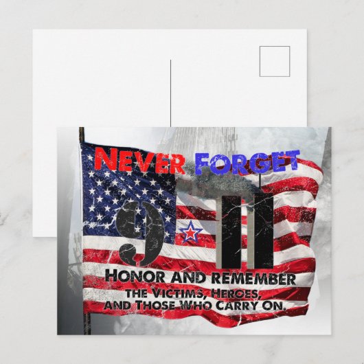 9月11日を決して忘れない ポストカード (正面/裏面)