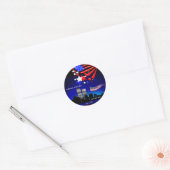 9月11日落ちた記念ステッカーの記憶 ラウンドシール (封筒)