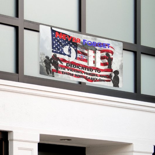 9月11日 横断幕 (ビルの外側)