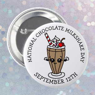 9月12日はナショナルチョコレートミルクシェイクデー 缶バッジ