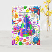 9月13日誕生日グリーティングカード折り畳み カード (黄色い花)