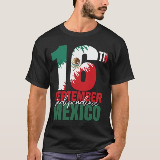 9月16日メキシコ独立記念日シャツメシ Tシャツ (正面)