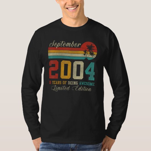 9月18日旧ヴィンテージ2004 18誕生日 Tシャツ (正面)