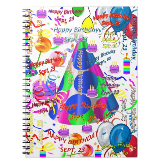 9月23日誕生日ノートブック 9月 ノートブック (正面)