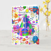 9月26日誕生日グリーティングカード折り畳み カード (黄色い花)