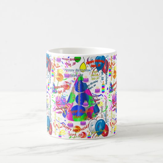 9月28日誕生日マグカップ コーヒーマグカップ (中央)