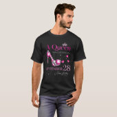 9月28生まれ日28日に女王が誕生した Tシャツ (正面フル)