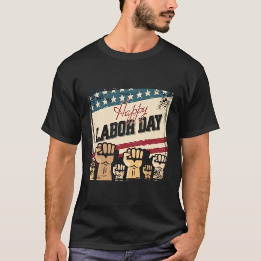 9月4日アメリカ国旗のハッピーラバー Tシャツ (正面)