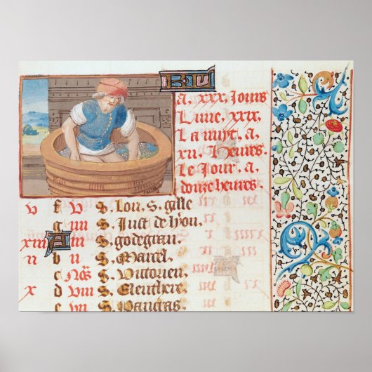 9月：ブドウの踏み荒し ポスター (正面)