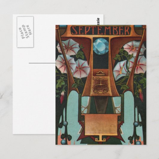 9月 – 天秤座 ポストカード (正面/裏面)