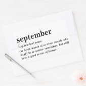 9月 定義 誕生日 長方形シール (封筒)