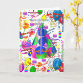 9月, 19誕生日グリーティングカード折り カード (黄色い花)