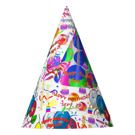 9月， 29パーティー誕生日帽子，誕生日帽子 パーティーハット (正面)