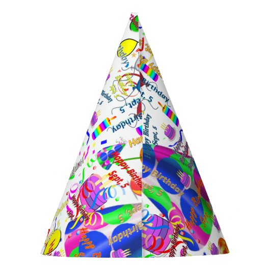 9月, 5パーティー誕生日帽子,誕生日帽子 パーティーハット (裏面)