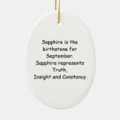 9月Birthstoneの天使のブロンドの女性 セラミックオーナメント (裏面)