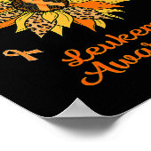 9月We衣服オレンジヒマワリ白血病アワーン ポスター (角)