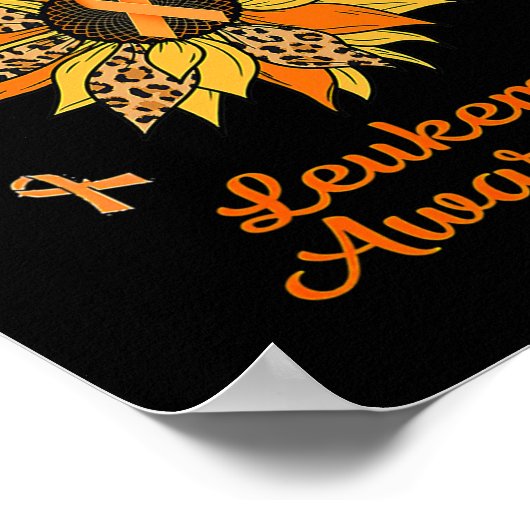 9月We衣服オレンジヒマワリ白血病アワーン ポスター (角)