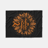 9月We衣服オレンジリボン白血病認識度 フリースブランケット (正面(横))