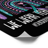 9月We衣服ティール（緑がかった色）紫の自殺予防A ポスター (角)