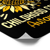 9月We衣服金ゴールドひまわり小児癌 ポスター (角)