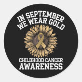 9月We衣服金ゴールド小児癌認識度 ラウンドシール (正面)