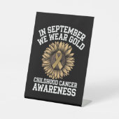 9月We衣服金ゴールド小児癌認識度 台座サイン (正面)