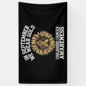 9月We衣服金ゴールド小児癌認識度 横断幕 (縦)