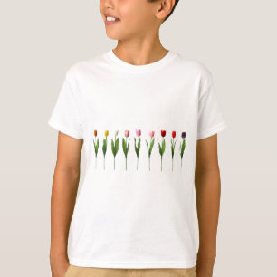 9本のかわいらしいチューリップ Tシャツ