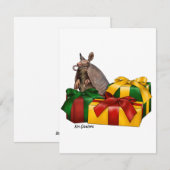 9本の帯を持つアルマジロ - ホリデーカード (正面/裏面)