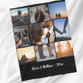 9枚のコラージュ写真パーソナライズされた フリースブランケット