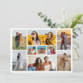 9枚のフォトコラージュのグリーティングカードを作成する カード (スタンド正面)