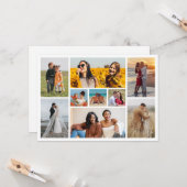 9枚のフォトコラージュのグリーティングカードを作成する カード (正面/裏面インサイチュ)