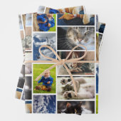 9枚のフォトコラージュを作成する白縁どい ラッピングペーパーシート (インサイチュ)