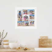 9枚のフォトコラージュを作成パーソナライズされた ポスター (キッチン)