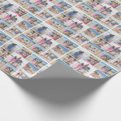 9枚のフォトコラージュを作成パーソナライズされた ラッピングペーパー (角)