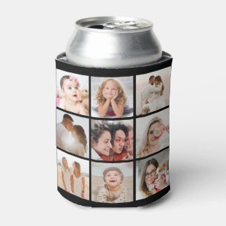 9枚のフォトコラージュ オリジナル ソフトドリンク用保冷缶ホルダー 缶クーラー