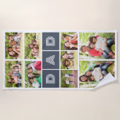 9枚の写真で作るコラージュ 父の日 ビーチタオル (正面)