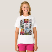 9枚の写真のオーダーメイドフォトコラージュ Tシャツ (正面フル)