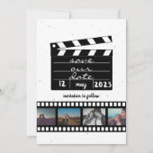 9枚の写真のコラージュ感動的日付の保存 セーブザデート (裏面)