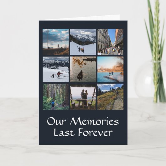 9枚の写真を飾れるオリジナルグリーティングカード カード (正面)