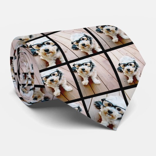 9枚の写真カスタムでフォトコラージュを作成 ネクタイ (ロール)