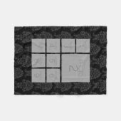 9枚の写真カスタムでフォトコラージュを作成 フリースブランケット (正面(横))