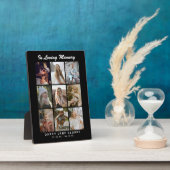 9枚の写真グリッド「愛する記憶を込めて」追悼記念品 フォトプラーク (側面)