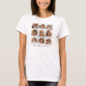 9枚の写真コラージュ - モノクロ Tシャツ (正面)
