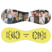 9枚の写真パーソナライズされたとプレイヤーの名前を持つコーチ ソフトボール (パネル)