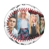 9枚の写真パーソナライズされたとプレイヤーの名前を持つコーチ 野球ボール (正面左)