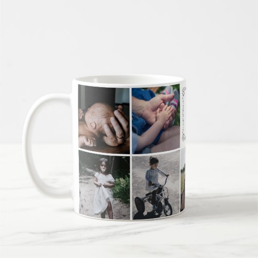 9枚の写真マグで父の日パーソナライズされたが幸せ コーヒーマグカップ (左)