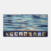 9枚の写真水画像モノグラムの デスクマット (正面)