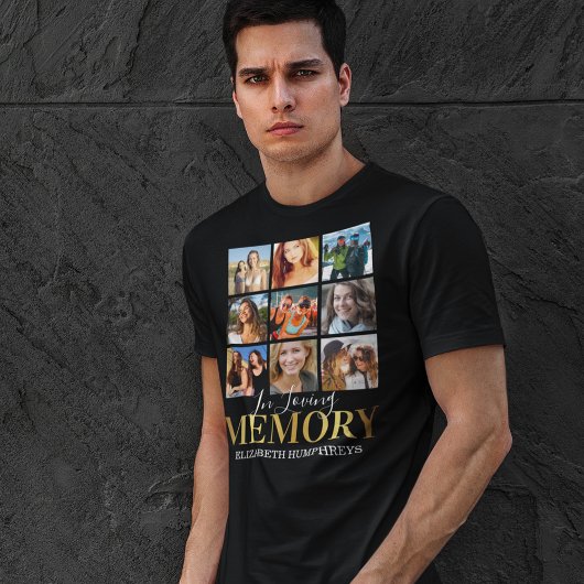 9枚の写真追悼トリビュートTシャツ Tシャツ
